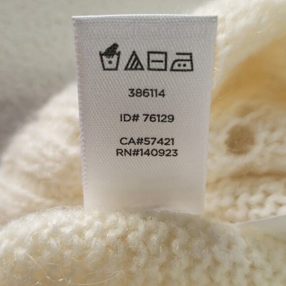 Lou & Grey Loft Cream Pullover Funnel Neck Wool Alpaca Blend Knit Sweater M - Picture 9 of 11